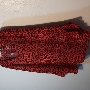 ON SALE, CLOSET CLEARANCE...Festive, silky blouse.